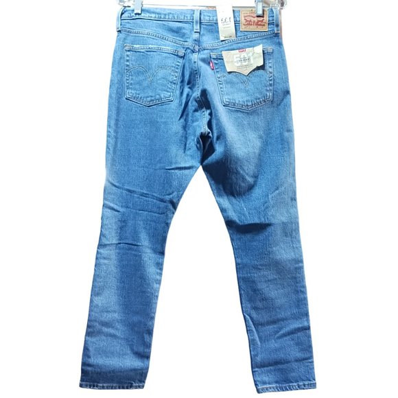 NWT Levi's women 501 high rise Distressed Skinny Jeans Button Fly Size W29 L28 - Picture 4 of 5